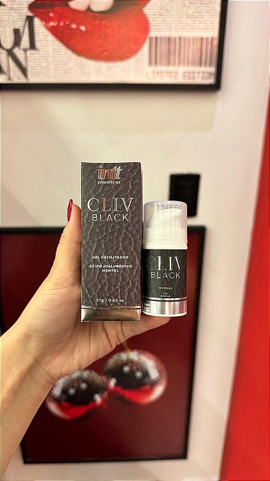 Cliv Black Gel Facilitador Anal com Ácido Hialurônico e Mentol 17g Intt