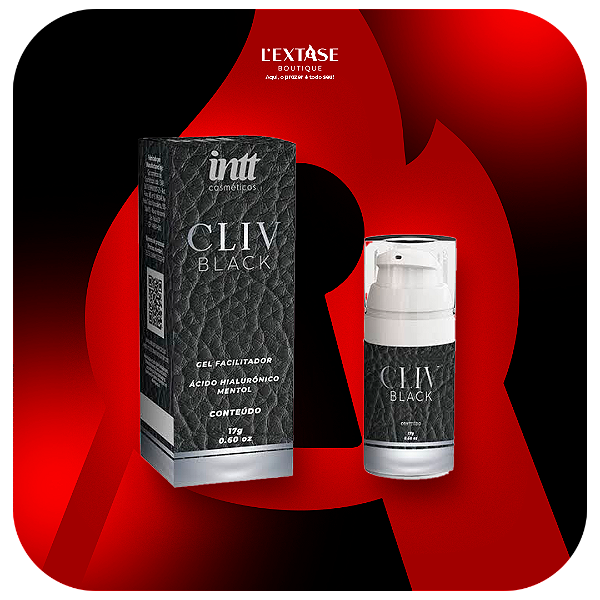 Cliv Black Gel Facilitador Anal com Ácido Hialurônico e Mentol 17g Intt