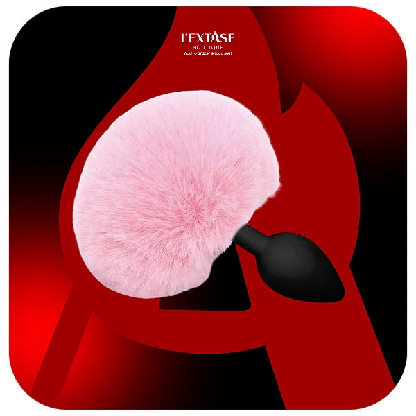 Plug Anal de Silicone com Pompom M