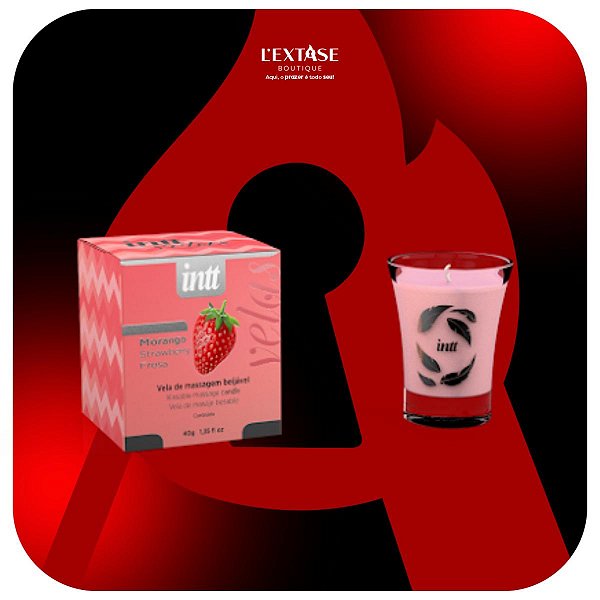 Vela de Massagem Beijável Morango 40g