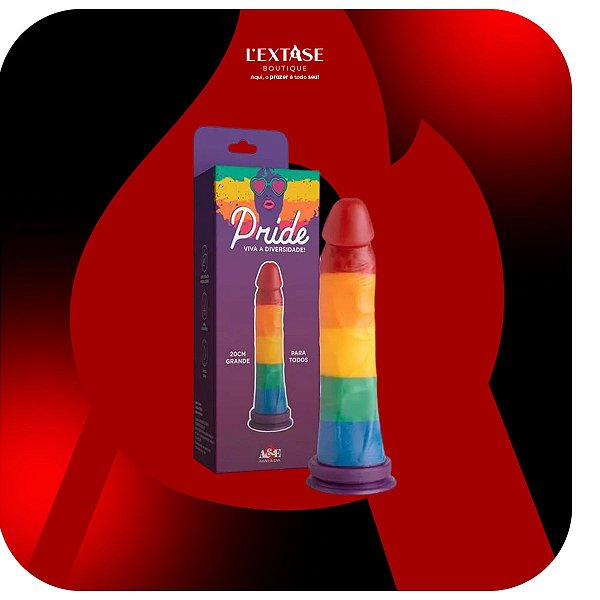 Pride Viva a Diversidade! Prótese Realísta com Ventosa 20cm