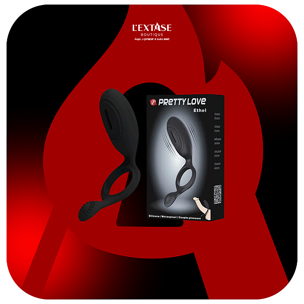 Anel Peniano Pretty Love em Silicone com Estimulador Vibratório