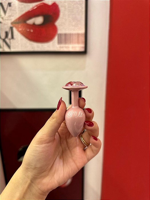 Plug Anal P com Glitter e Pedra Linha Lite Plug Sexy Fantasy