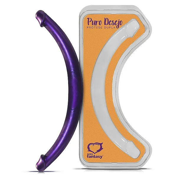 Puro Desejo Prótese Dupla para Casais 47cm Sexy Fantasy