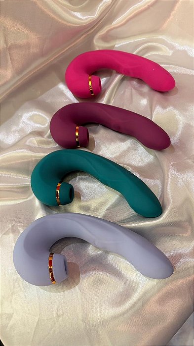 Vibrador Jade de Ponto G e Clitóris com Dedilhar / Tapping no Meio