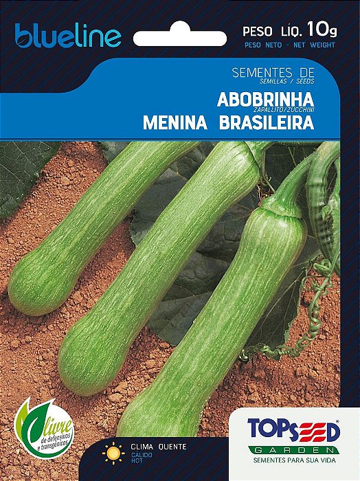 Semente Abobrinha Menina Brasileira 10g - Topseed