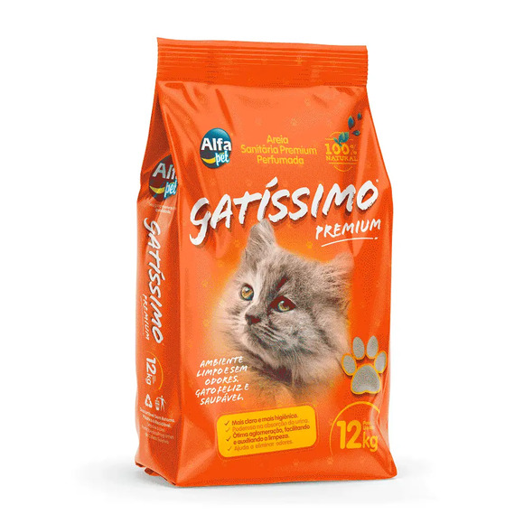 Areia Gatissimo Premium 12 Kg (com perfume)