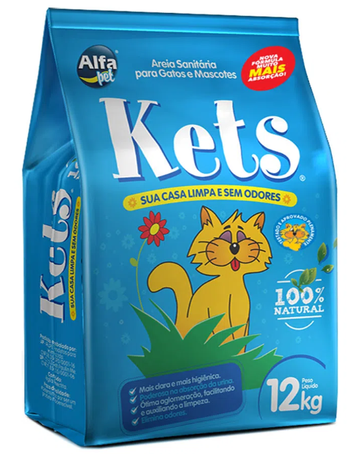 Areia Sanitaria Kets Azul 12kg