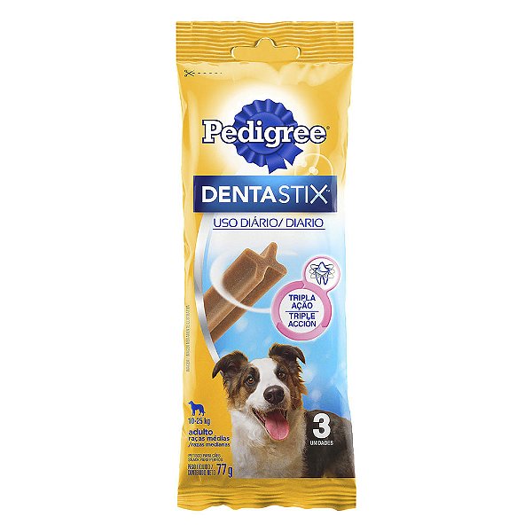 Pedigree Dentastix Raças Medias 3 Sticks 77g