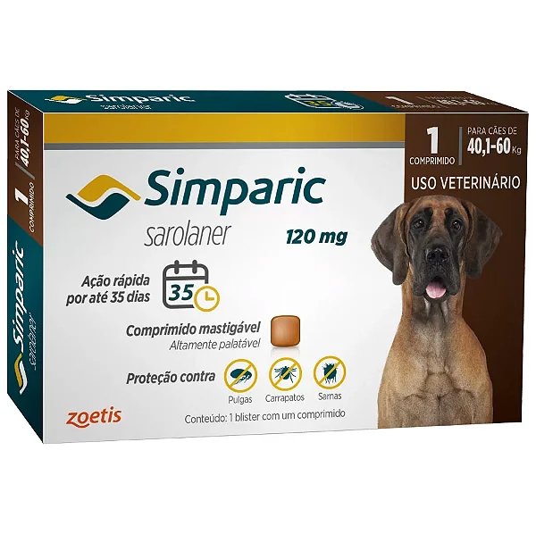 Simparic 120 Mg (40.1 A 60kg) Cx 1 Cp