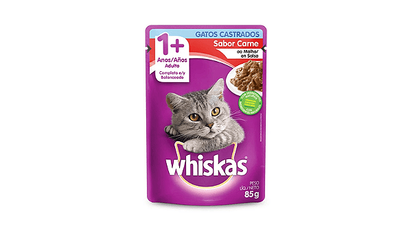Whiskas Sache Castrado Carne 85g