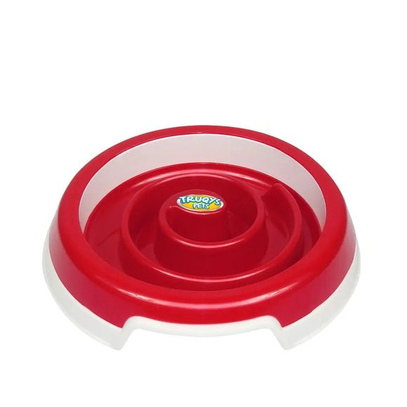Comedouro Lento Slow Food Vermelho - Truqys Comedouro Lento Slow Food Médio Vermelho - Truqys