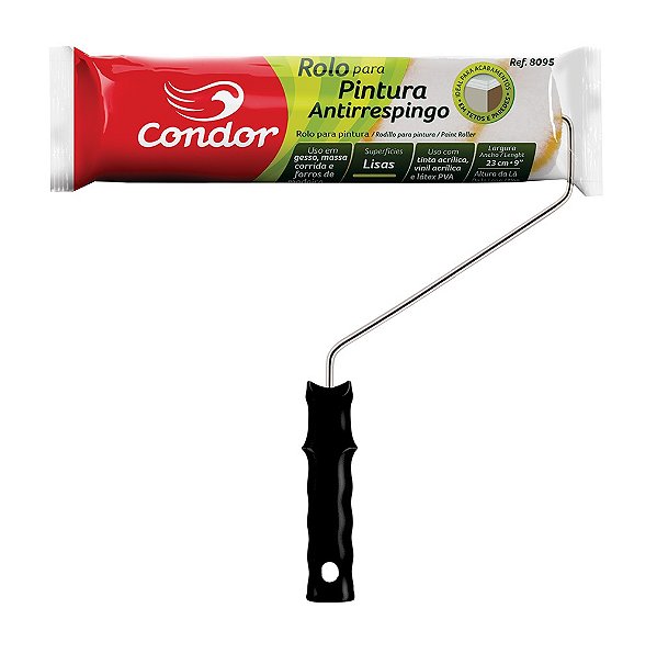 Rolo P/pintura Anti - Respingo 23cm C/suporte - Condor