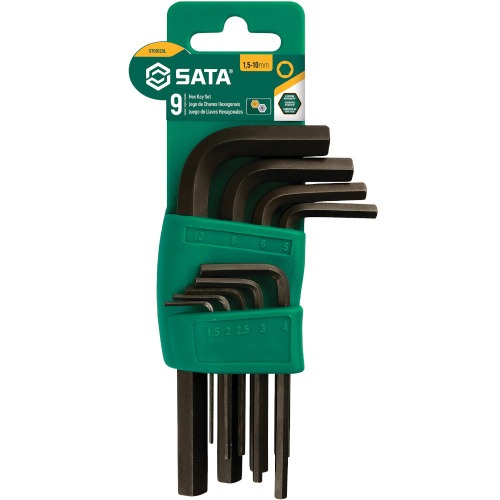 Jg Chave Allen 1,5a 10mm (curta 9 Pc) - Sata