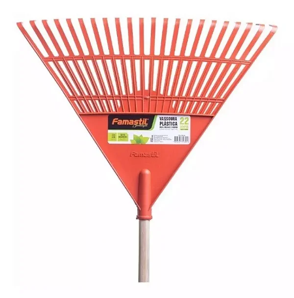 Vassoura Grama Pvc 22d (laranja) - Famastil