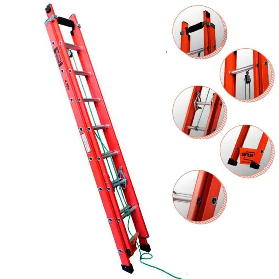 Escada Extensiva 12a20 Degraus Fibra 3,6x6mt Sintese