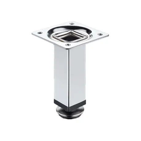 Pe Para Moveis Cromado Quadrado 8cm - Bestfer