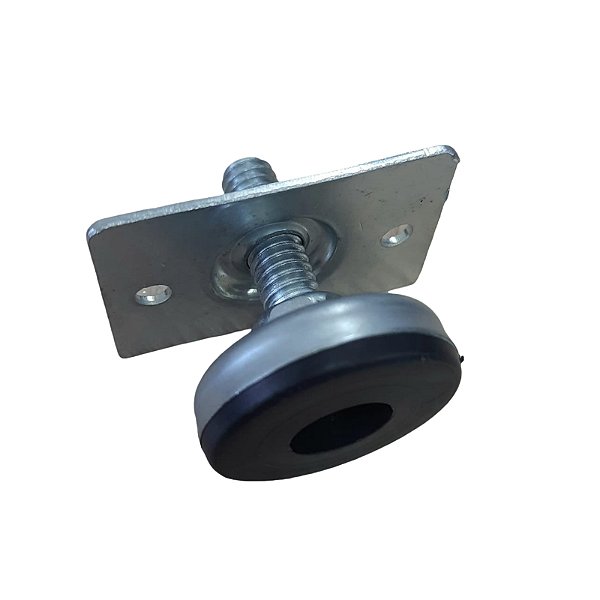 Pe Nivelador Redondo Metal P/ Bucha - 5/16x1 Base Emborrachada 35mm