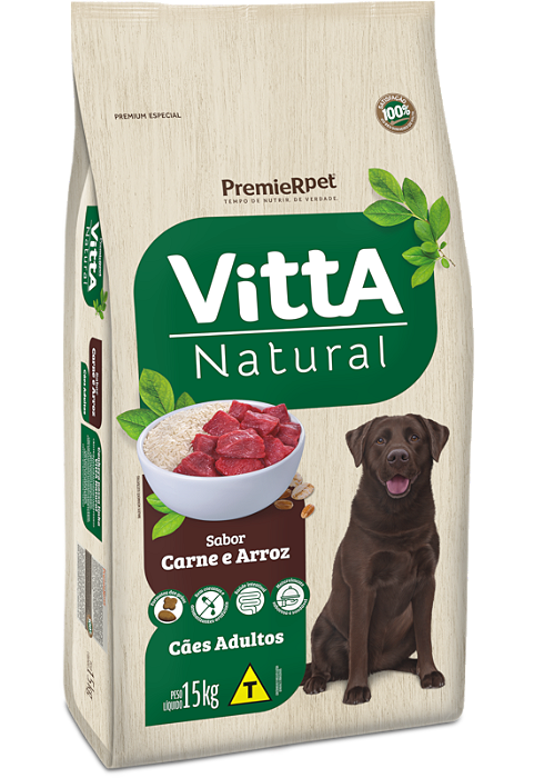 Vitta Natural Caes Ad Carne 15kg Premier