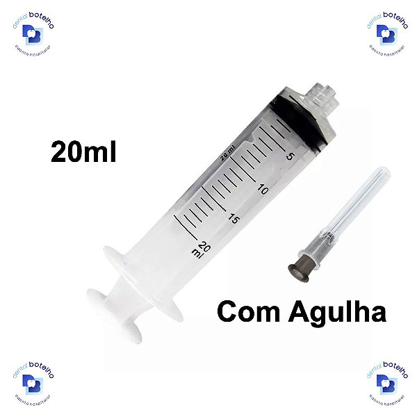 Seringa Descartavel 20 Ml Com Agulha