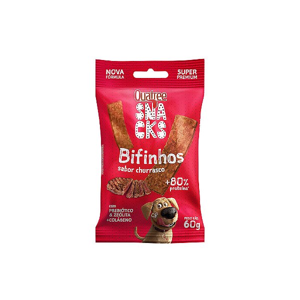 Bifinhos Quatree Snacks Sabor Churrasco 60g