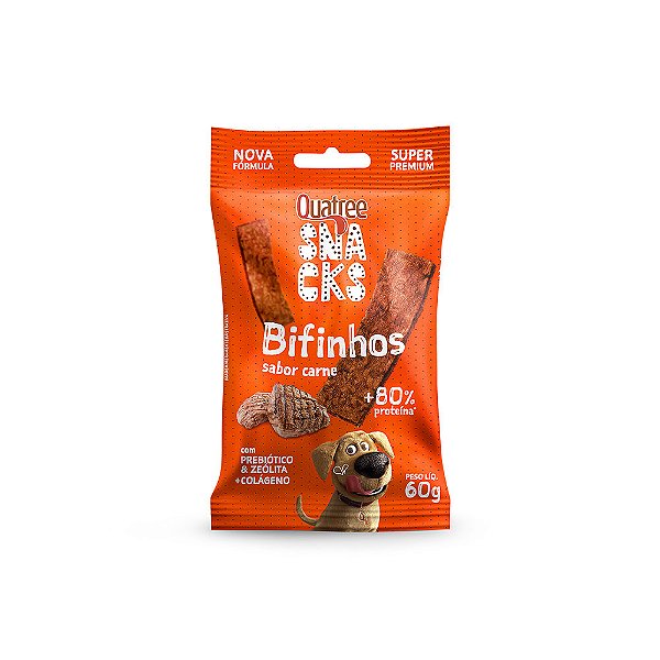 Bifinhos Quatree Snacks Sabor Carne 60g