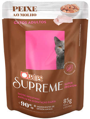 Sache Quatree Supreme Gatos Ad Peixe 85g