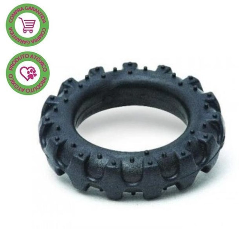 Brinquedo Borracha Pneu Preto Grande - 2d Pet
