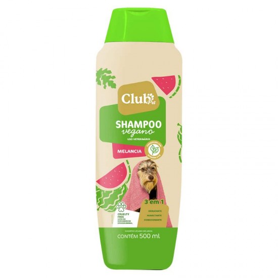 Shampoo Vegano 3x1 Melancia 500ml Club Pet
