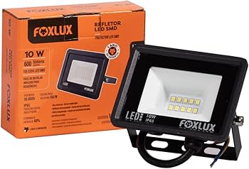 Refletor Led 10w Pt - Foxlux