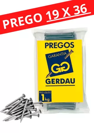 Prego Gerdau 19 X 36 1 Kg