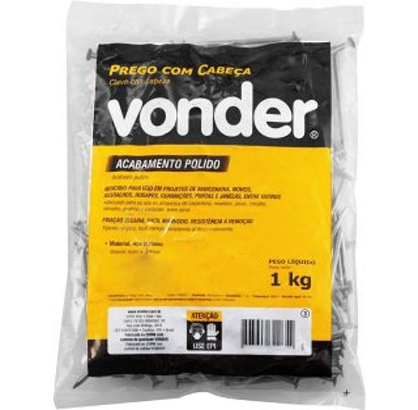 Prego C/cabeca 15 X 15 - 1kg Vonder