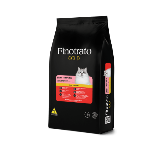 Racao Finotrato Gato Salmao Frango Castrado 1,5kg