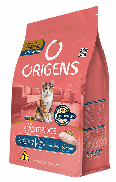 RACAO ORIGENS GATO CASTRADO FRANGO 3KG