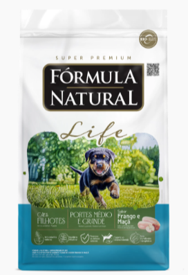RACAO FORMULA NATURAL LIFE FILHOTE PORT MED/GR 15KG