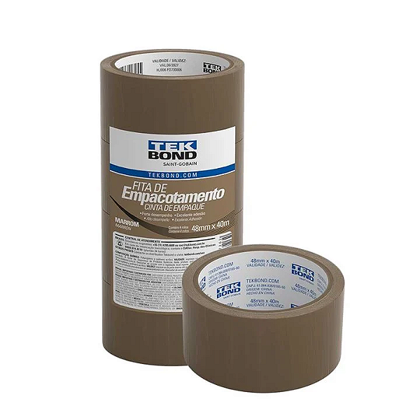 FITA EMPACOTAMENTO MARROM 48MM X 40MT