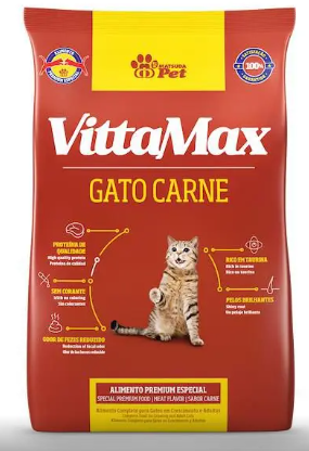 RACAO VITTAMAX GATO CARNE 25 KG