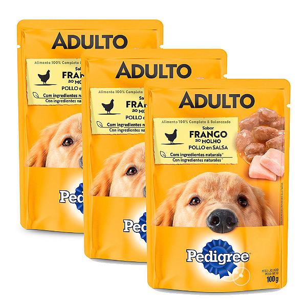 SACHE PEDIGREE AD RACAS MED FRANGO MOLHO 100G