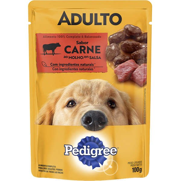 SACHE PEDIGREE AD CARNE RACA MED&GRA MOLHO 100g