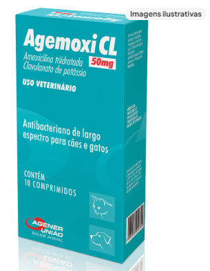 AGEMOXI CL 50MG (com 10 comprimido) AMOXICILINA