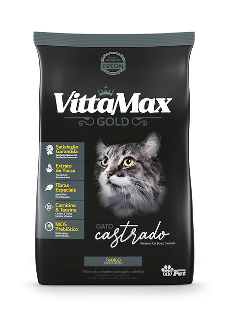 RACAO VITTAMAX GATO CASTRADO FRANGO 10,1 KG