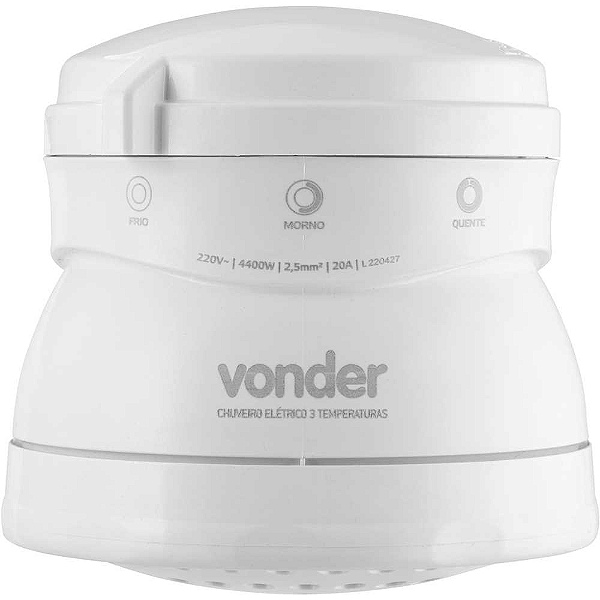 CHUVEIRO 3T 4400W/220V BRANCA VONDER