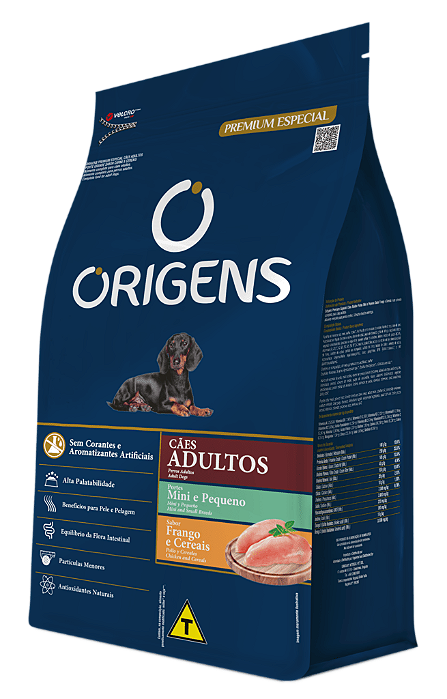 RACAO ORIGENS AD MINI E PEQ FRANGO/CER 3KG