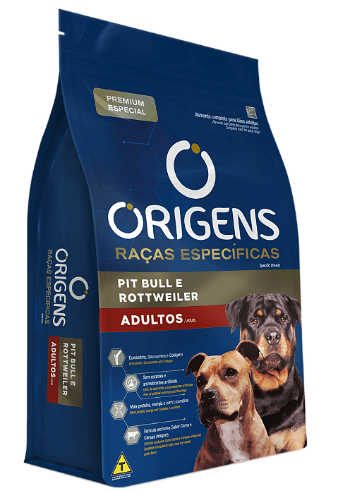 RACAO ORIGENS AD PIT BULL/ROTTW 15KG