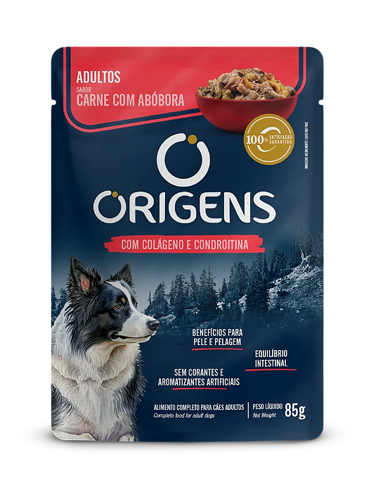SACHE ORIGENS CAES CARNE / ABOBORA 85G