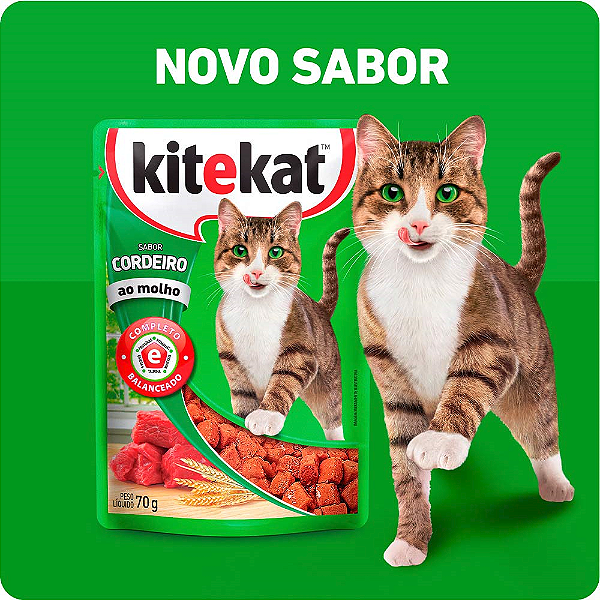 SACHE KITEKAT CAT CORDEIRO 70G