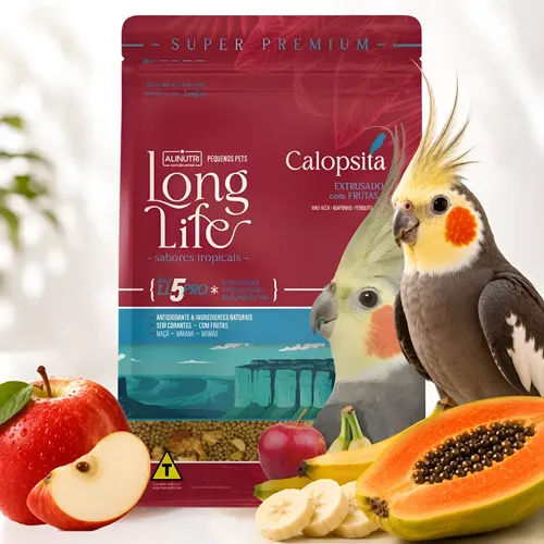 LONG LIFE CALOPSITA C/FRUTA 500 GR