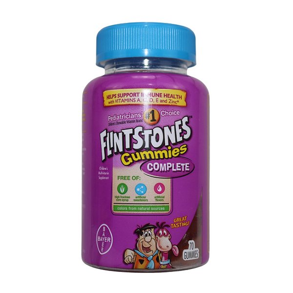 Flintstones gummies helps suporte imune Heath with vitaminas A,C,D and zinco. 70 gummies