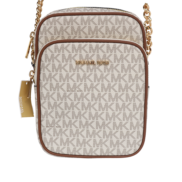 Bolsa Transversal Jet Set Logo - Vanilla