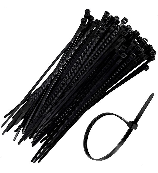 Cinta Fita Plástica Abraçadeira Nylon 2,5X200mm Enforca Gato 100pcs Kala